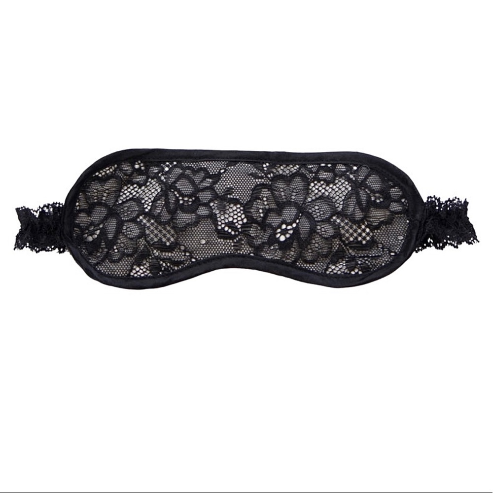 La Perla Black Lace Knit Eye Mask